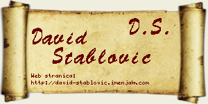 David Stablović vizit kartica